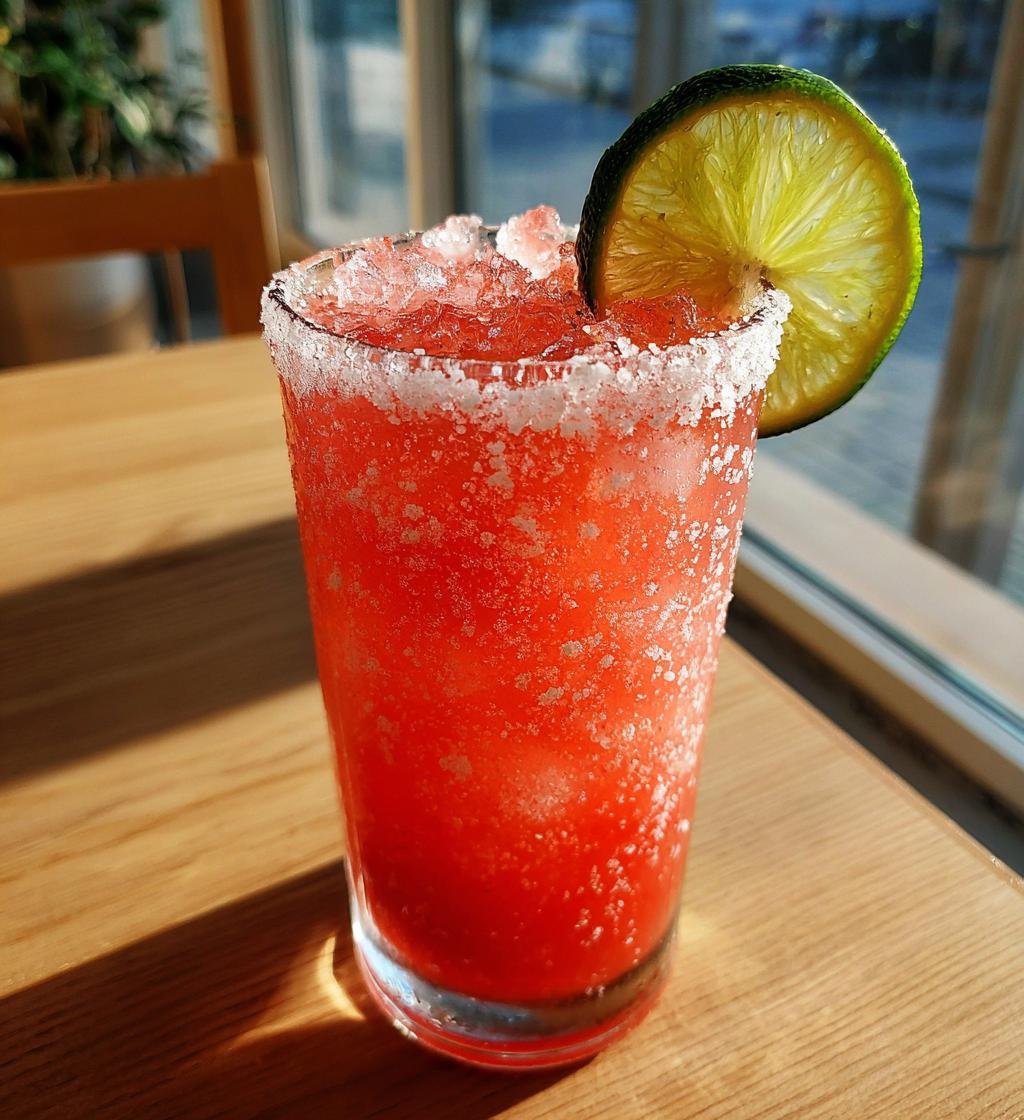 Hemgjord jordgubbsmargarita med lime och salt – Enkel och God