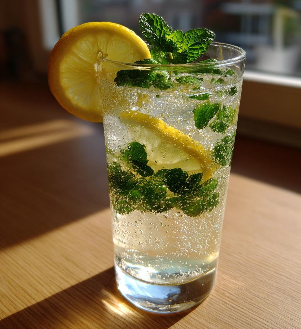 Alkoholfri sommarcocktail med citron och mynta - Enkel och God