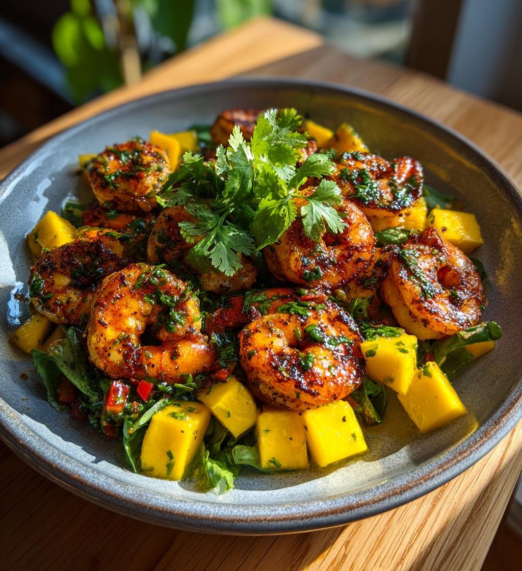 Fräsch sommarsallad med räkor och mango - Enkel och God