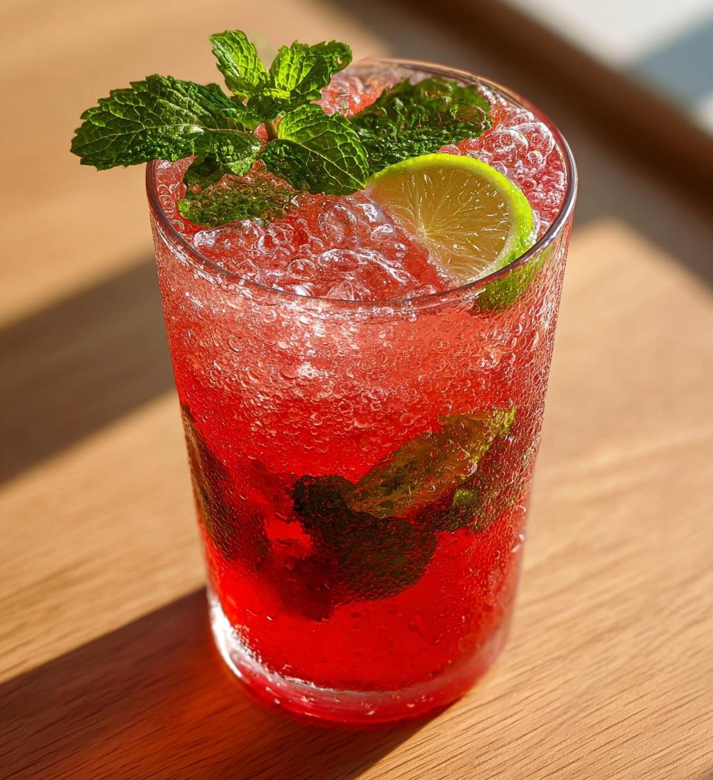Jordgubbsdrink utan alkohol med lime och mynta - Enkel och God - steg för steg