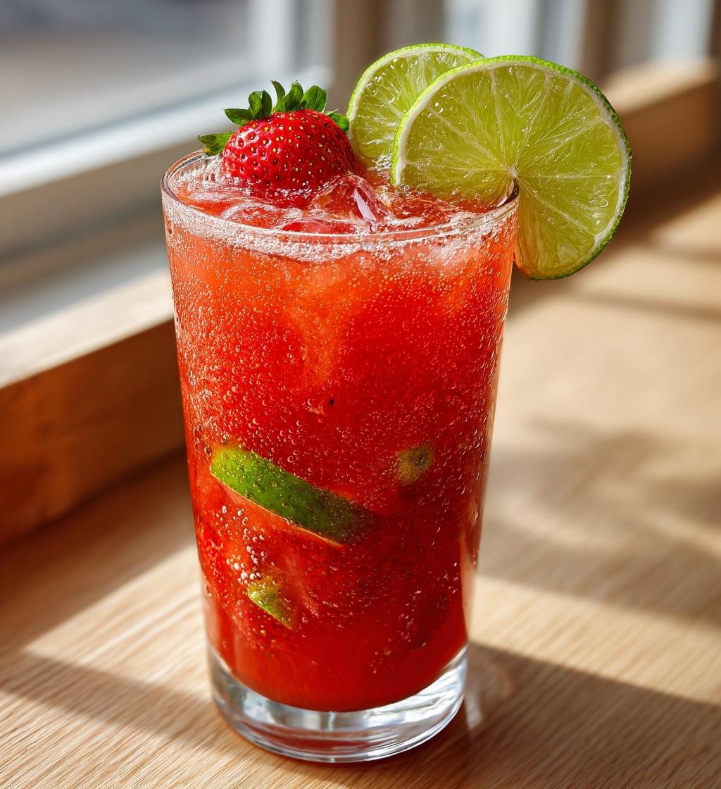 Somrig drink med jordgubbar och lime – Enkel & God!