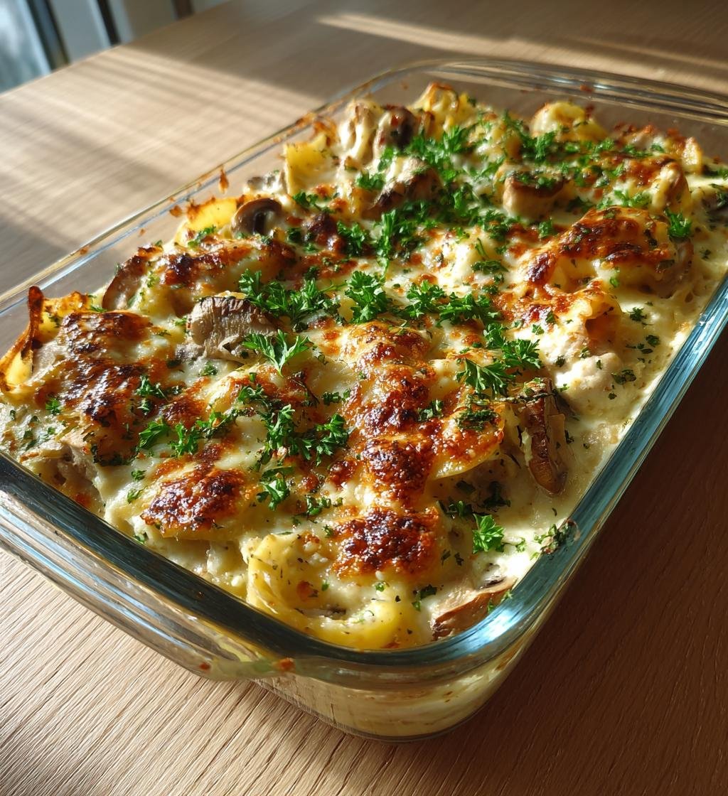 Krämig kycklinggratäng med ost och grädde - Enkel och God - steg för steg