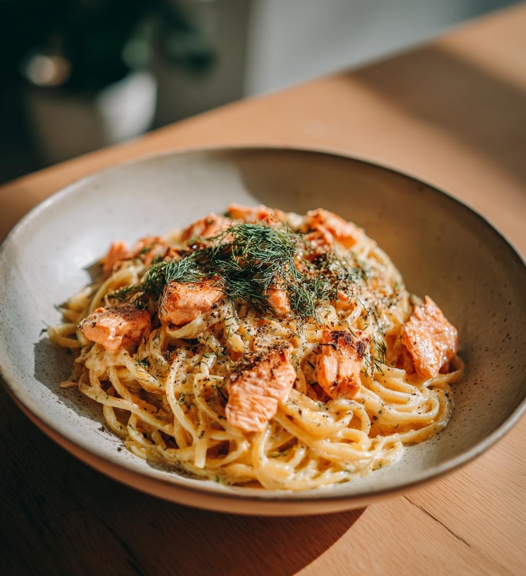 Krämig laxpasta med dill och citronsås – Enkel och god rätt! - steg för steg