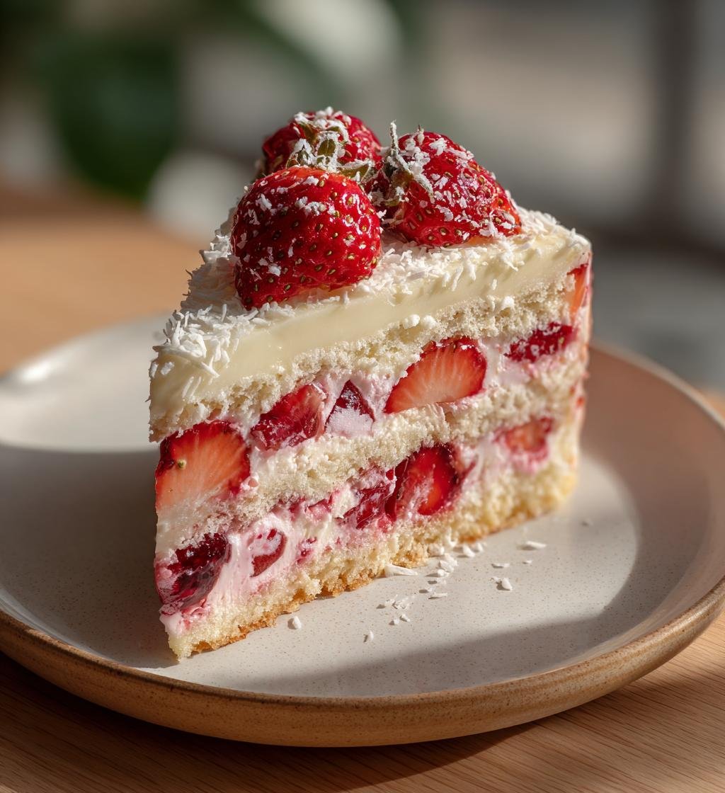 Jordgubbsrutor med vit choklad och kokos - En perfekt och saftig dessert - steg för steg