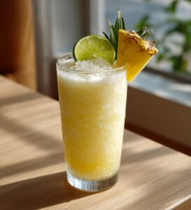 Iskall kokosdrink med ananas och lime