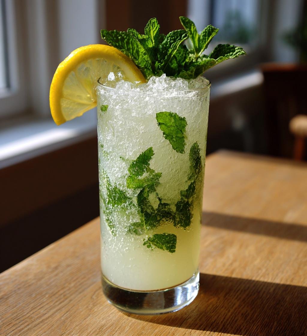 Iskall citronslush med mynta och honung - Enkel och God Dryck