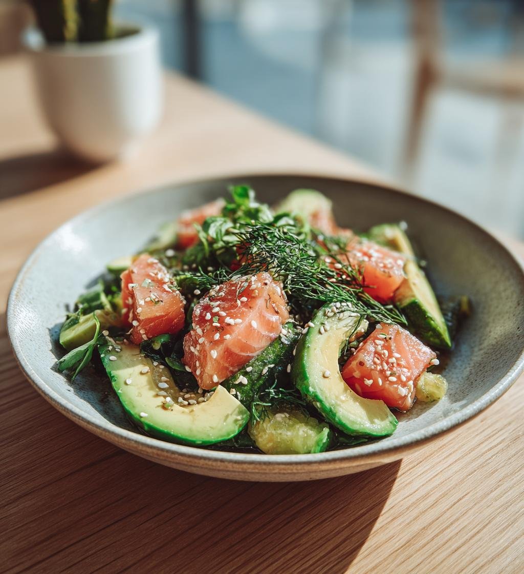 Fräsch sommarsallad med lax och avocado – Enkel och nyttig rätt