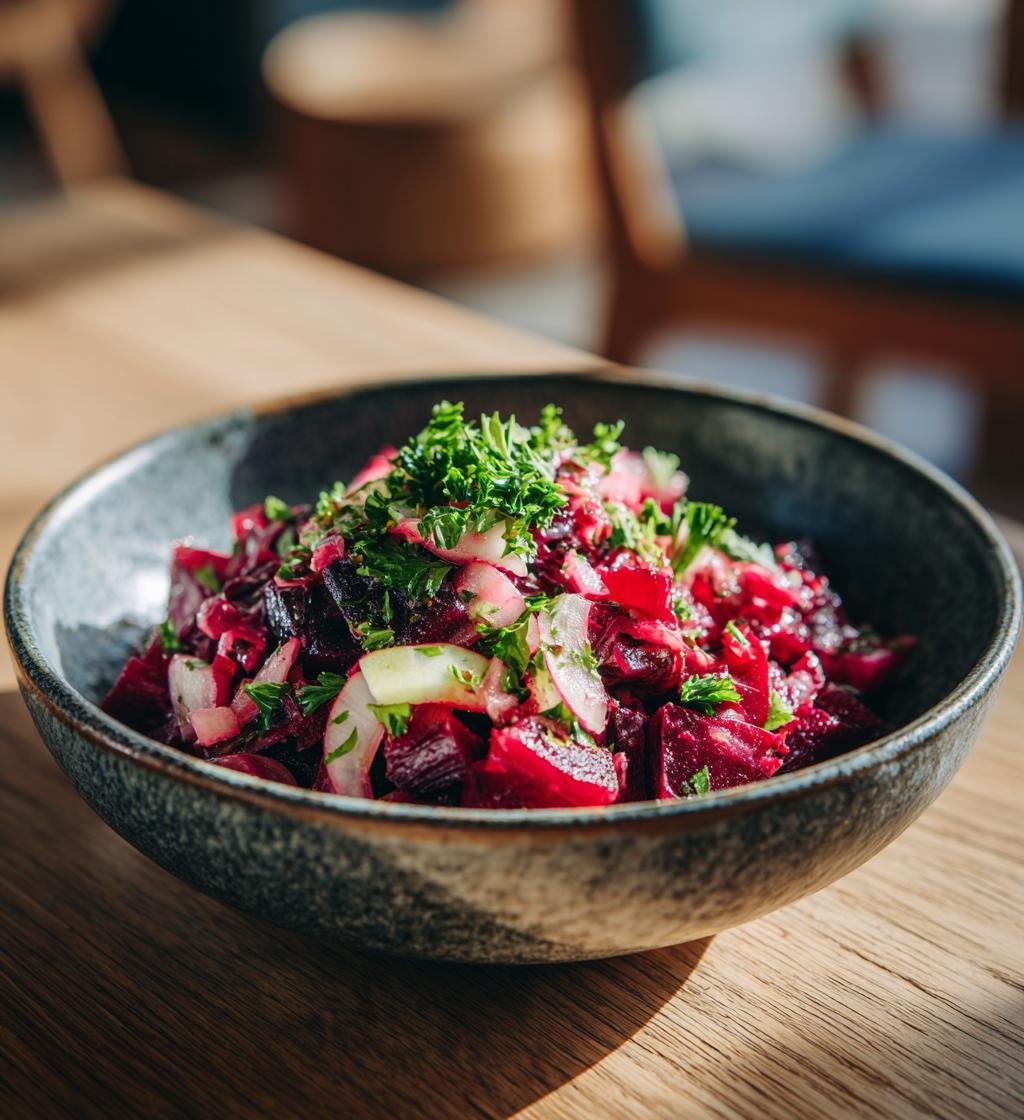 Kall rödbetssallad med äpple och lök - Enkel och God - steg för steg