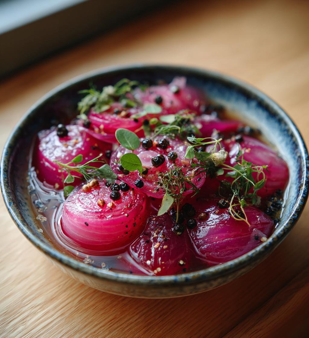 Snabbpicklad rödlök med svartpeppar – Enkel och god recept