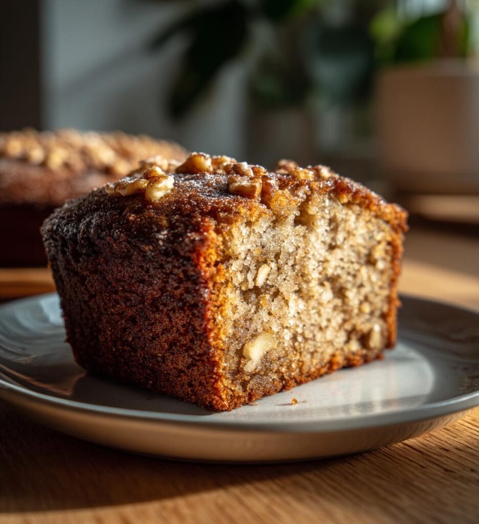 Saftigt bananbröd med valnötter