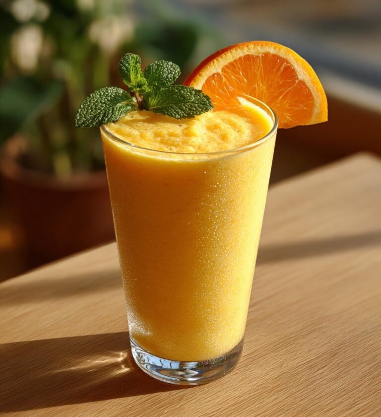 Krämig mangosmoothie med apelsin