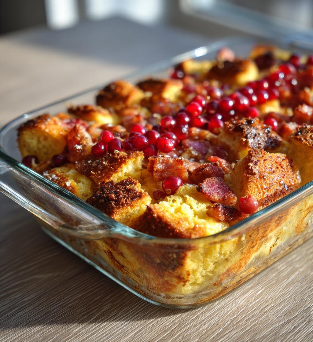 Ugnspannkaka med bacon och rårörda lingon – Enkel och God!