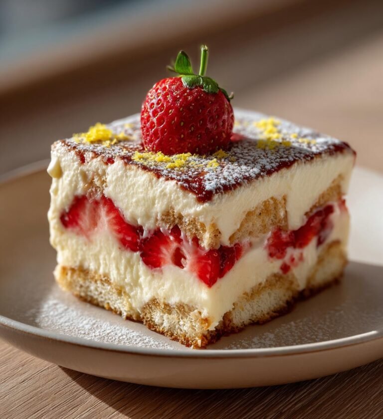 Jordgubbstiramisu med mascarpone och citron