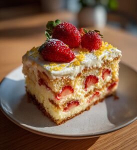 Jordgubbstiramisu med mascarpone och citron