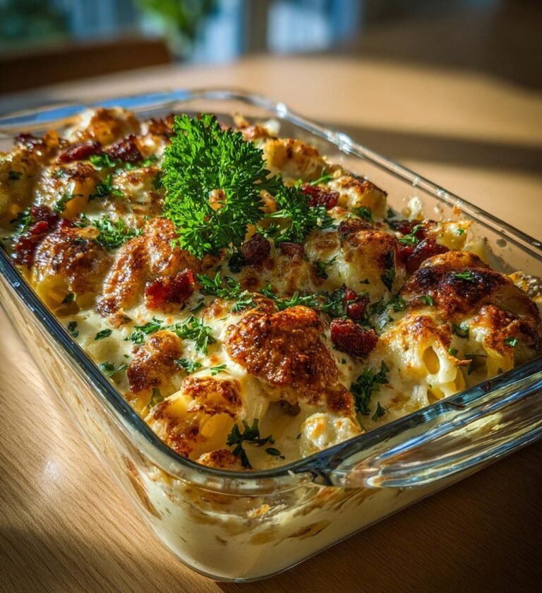 Krämig kycklinggratäng med bacon och ost