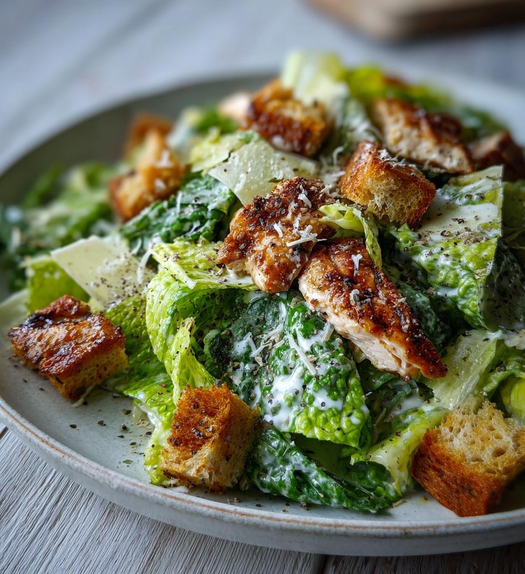Caesarsallad med kyckling och parmesan – Enkel och Krämig Sallad - steg för steg