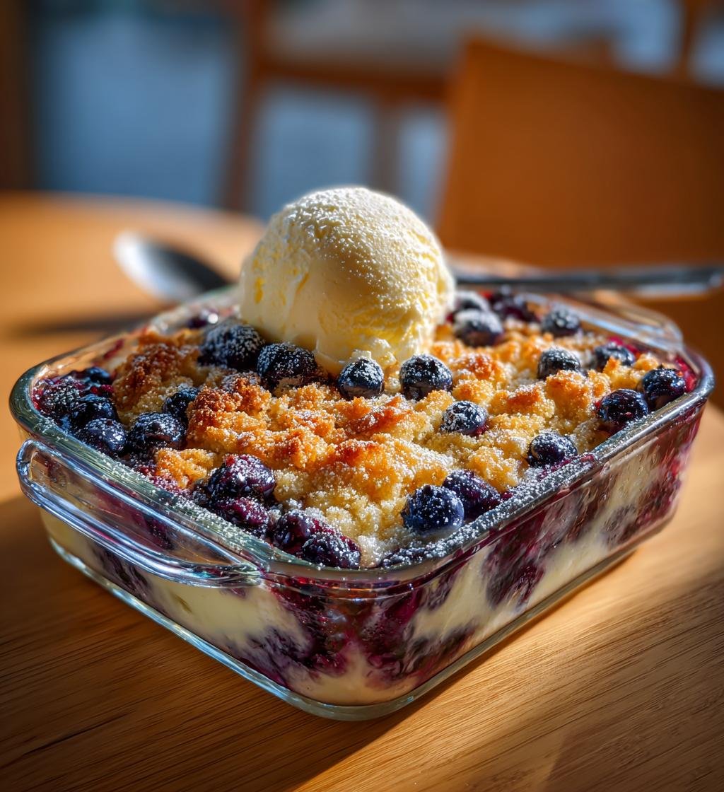 Blåbärscobbler med vaniljglass – Enkel och Saftig Dessert
