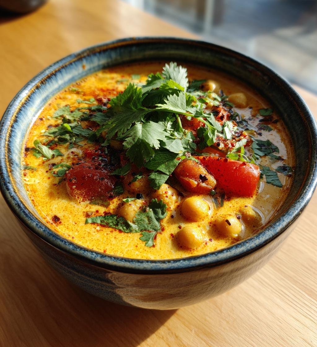 Vegetarisk kikärtsgryta med kokosmjölk – Enkel och god rätt