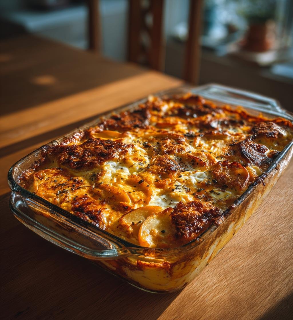 Fläskkotletter i ugn med äpple och gräddsås - Enkel och Saftig Rätt