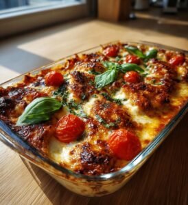 Kyckling caprese i ugn med mozzarella och tomat
