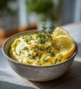 Vitlökssmör med citron och färska örter