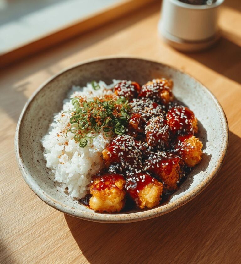 Krispig halloumi med sweet chili sesam och jasminris