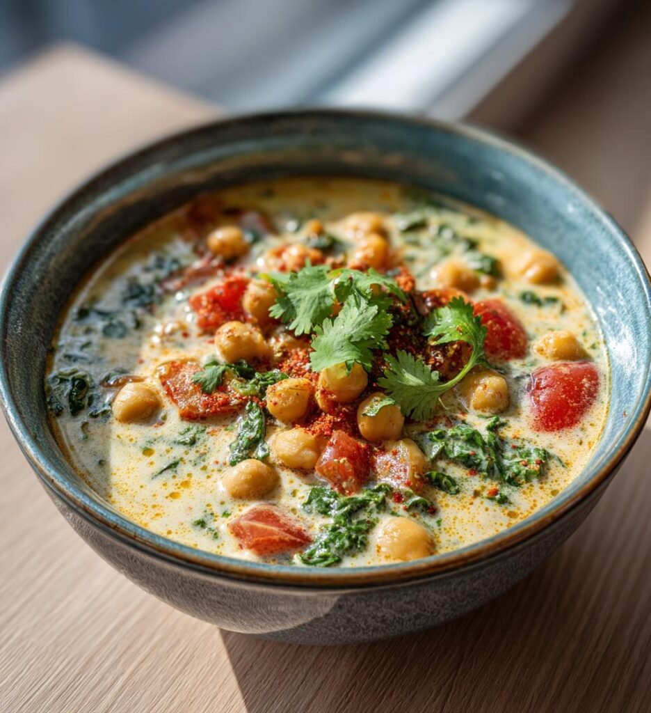 Vegetarisk kikärtsgryta med kokosmjölk