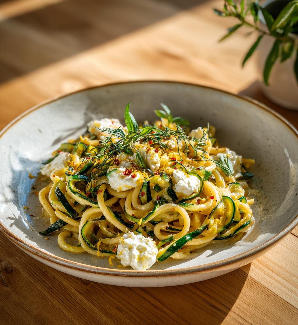 Sommarpasta med zucchini ricotta och citron – Enkel och God! - steg för steg