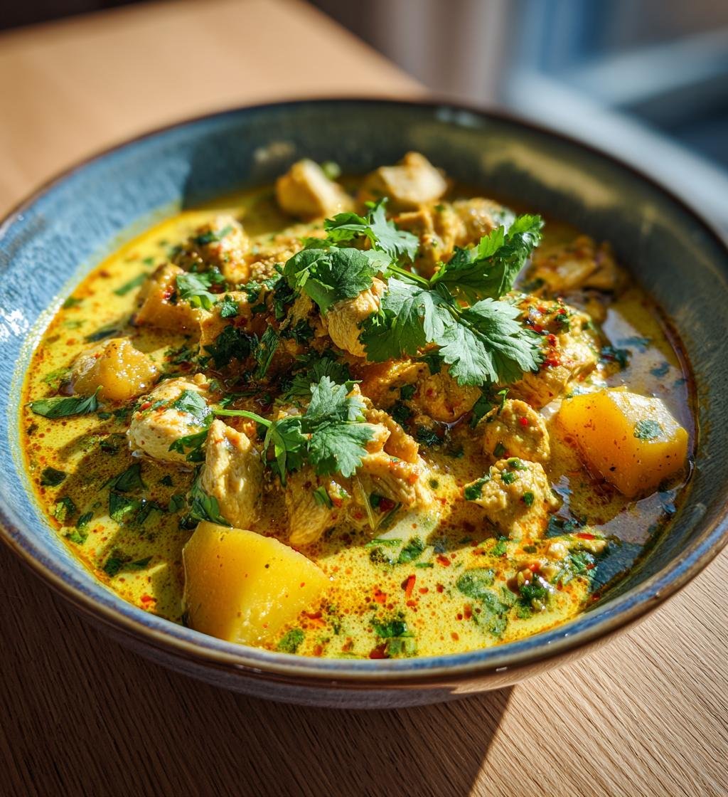 Kycklinggryta med curry äpple och kokosmjölk – Enkel och Krämig - steg för steg
