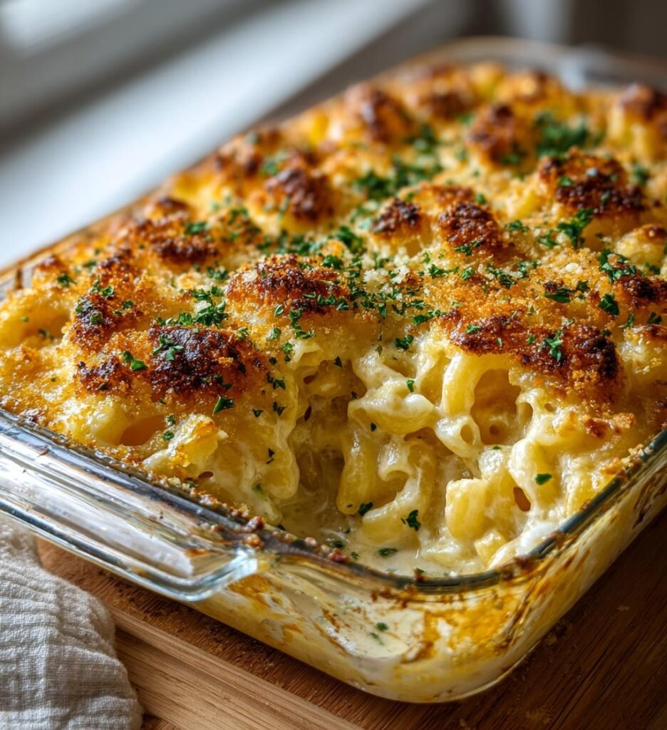 Mac and cheese med krispigt brödsmul