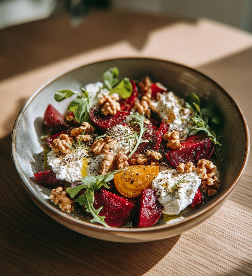 Rödbetssallad med chèvre och valnötter – Enkel och God Sallad