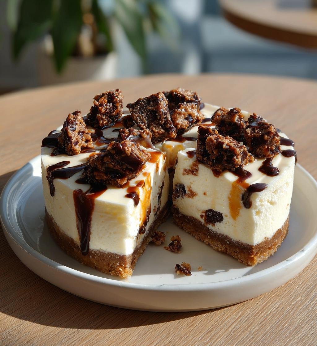 Cheesecake med Daim utan ugn - Enkel och Krämig Desserter - steg för steg