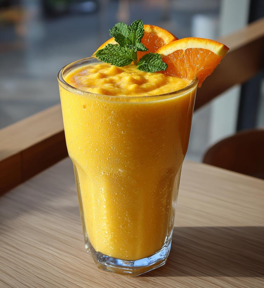 Krämig mangosmoothie med apelsin – Enkel och god dryck - steg för steg
