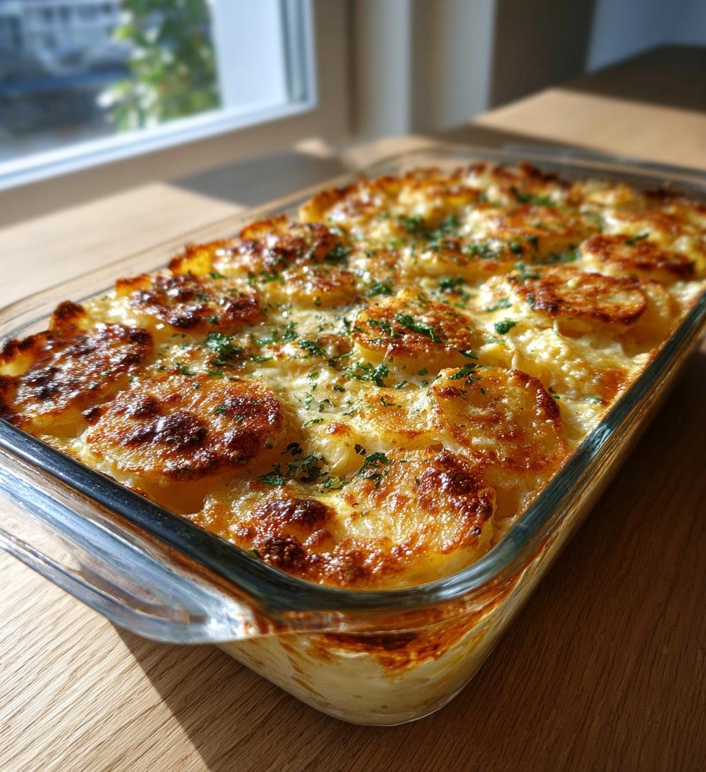 Potatisgratäng med vitlök och parmesan – Enkel och Krämig Recept