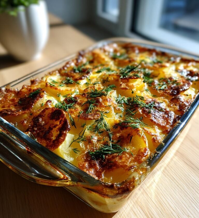 Färskpotatisgratäng med dill Västerbottensost och gräslök
