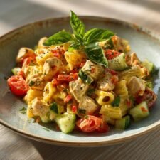 Krämig pastasallad med kyckling – Enkel och God recept