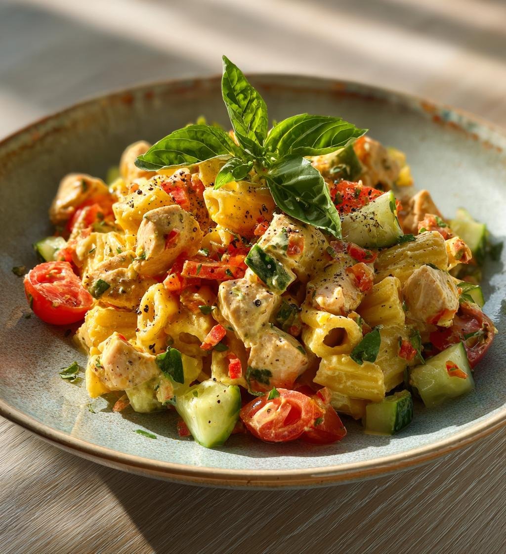 Krämig pastasallad med kyckling – Enkel och God recept