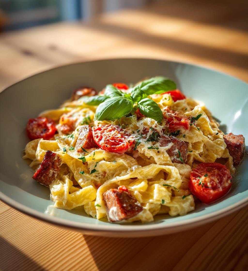Krämig salsicciapasta med tomat och mascarpone – Enkel och God