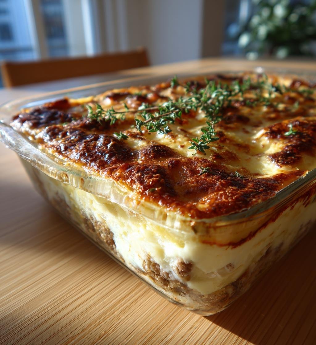 Potatis- och köttfärsgratäng med timjan – En krämig och god middag - steg för steg