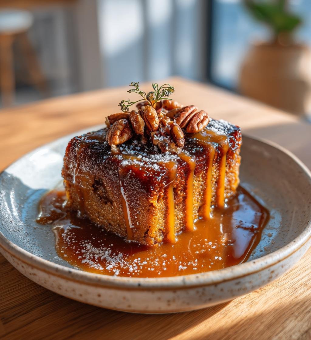Sticky toffee pudding med kolasås - Enkel och Krämig Dessert - steg för steg