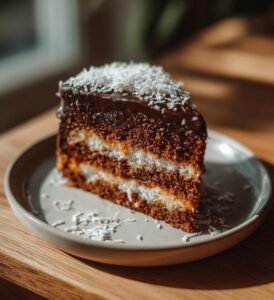 Kärleksmums med kokos och chokladglasyr
