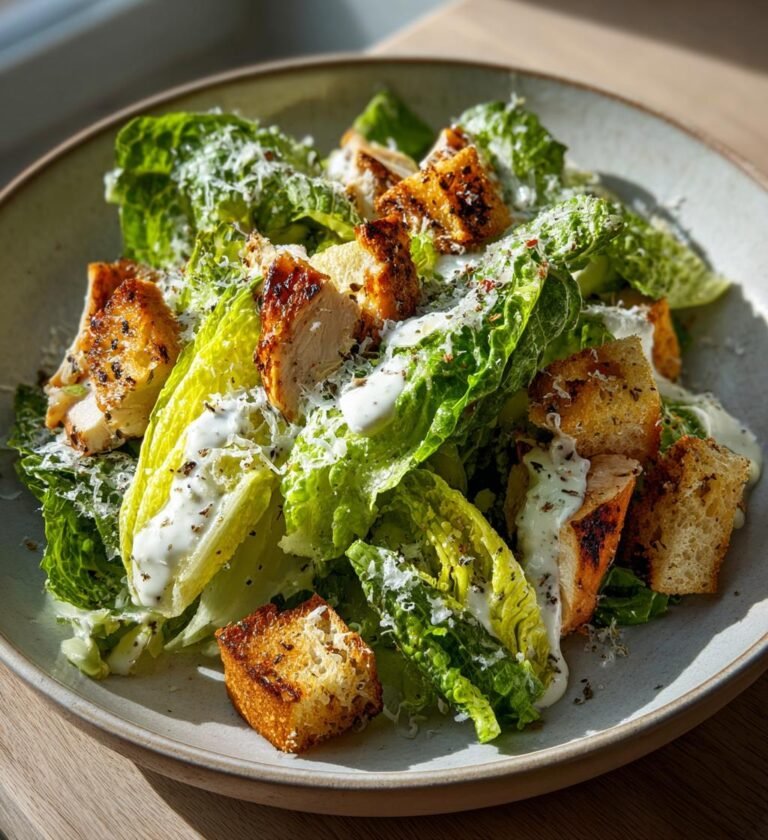 Caesarsallad med kyckling och parmesan