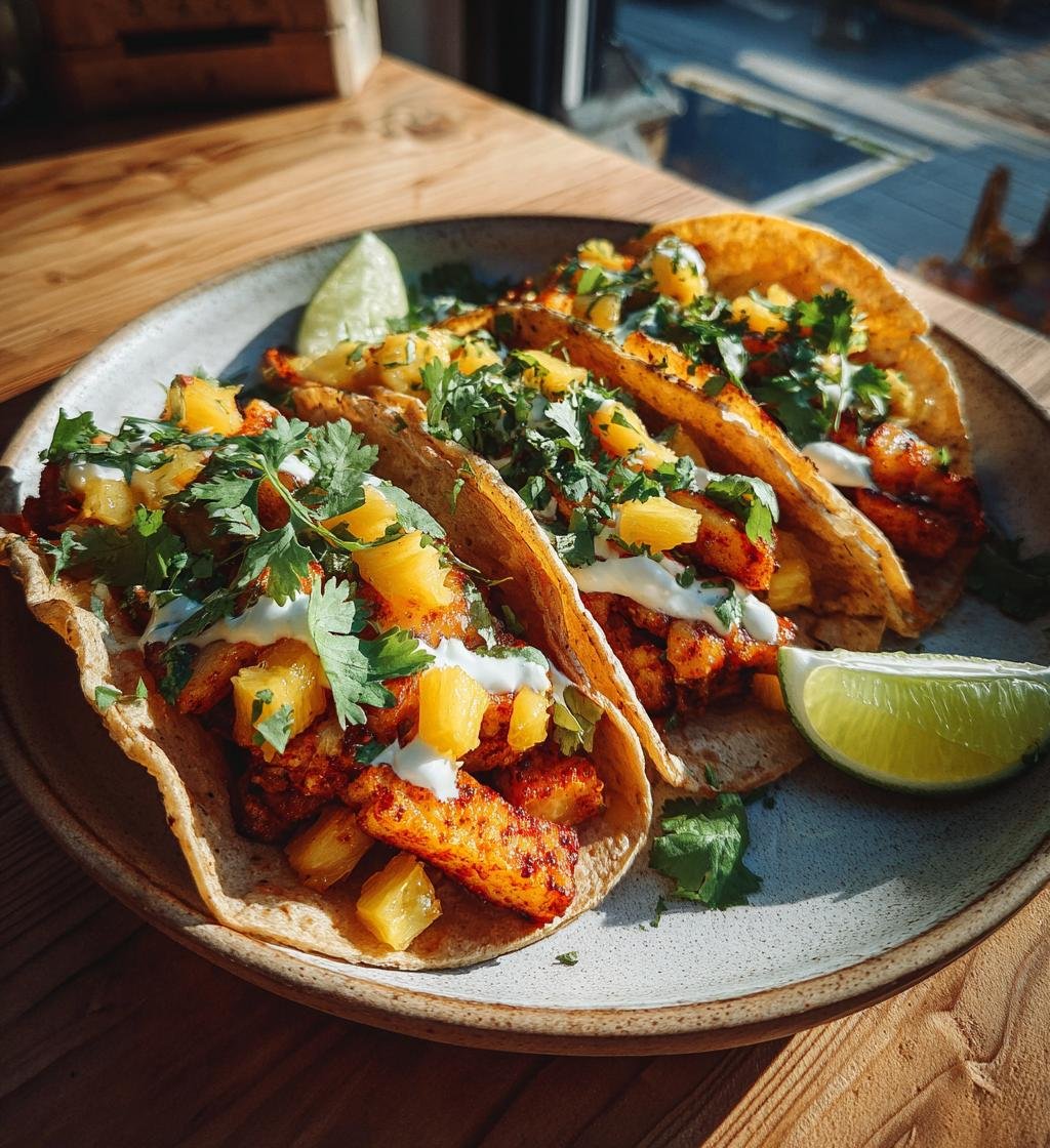 Halloumitacos med ananassalsa och limekräm – Enkel och God middag