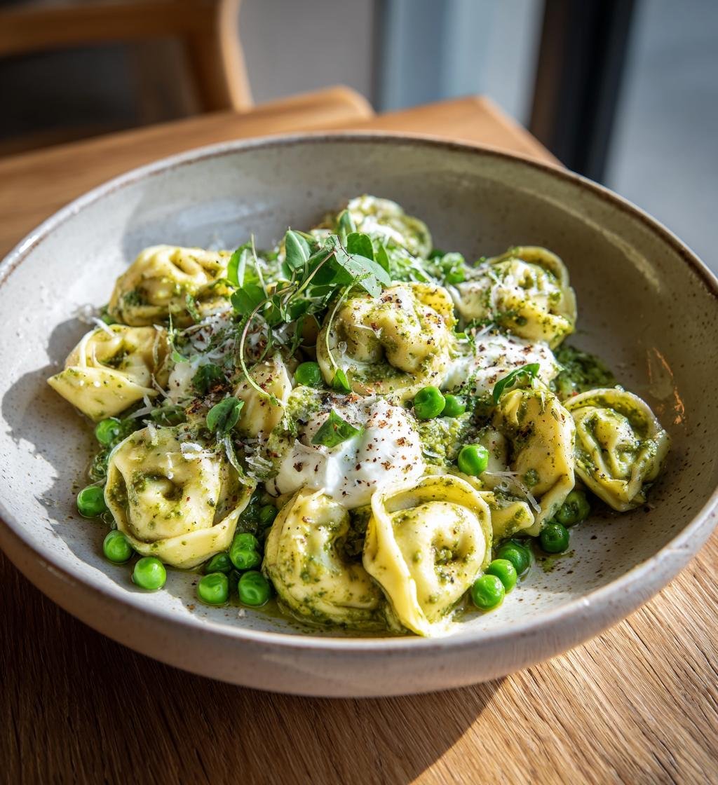 Tortellinipanna med pesto ärter och mozzarella – Enkel och God Maträtt