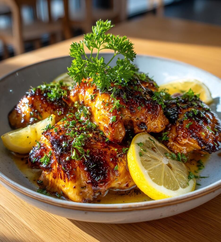 Grillad kyckling med honungs- och vitlöksmarinad