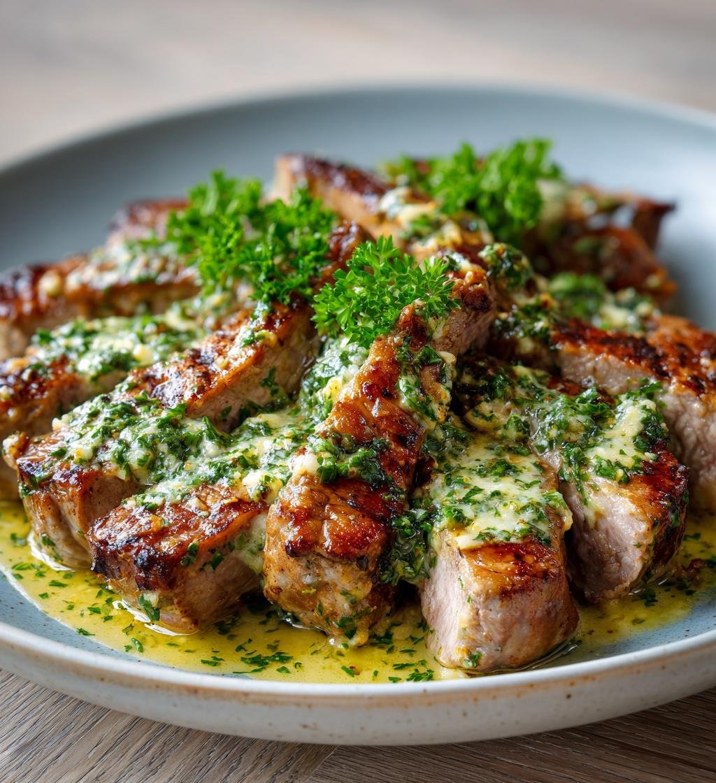 Grillad fläskfilé med vitlökssmör - Saftig och Enkel Grillmat