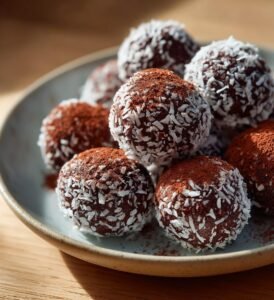 Chokladbollar med espresso och kokos