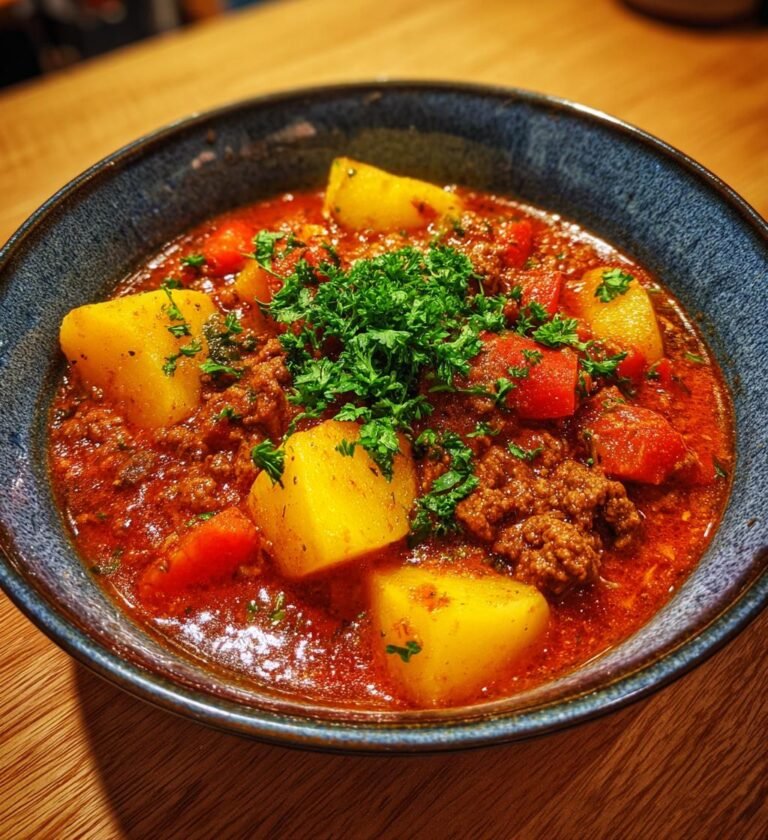 Köttfärsgryta med potatis och morötter