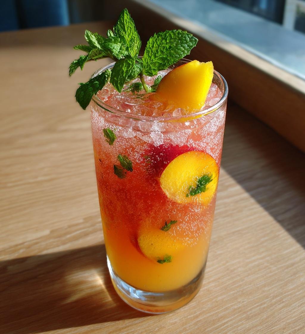 Persikolemonad med citron och mynta – Enkel och God Sommarfavorit