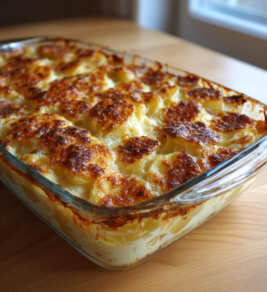 Potatisgratäng med vitlök och parmesan